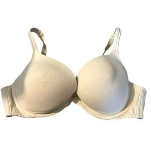 Cacique Lightly Lined Plunge Light Tan Nude Wired Bra Size 44C